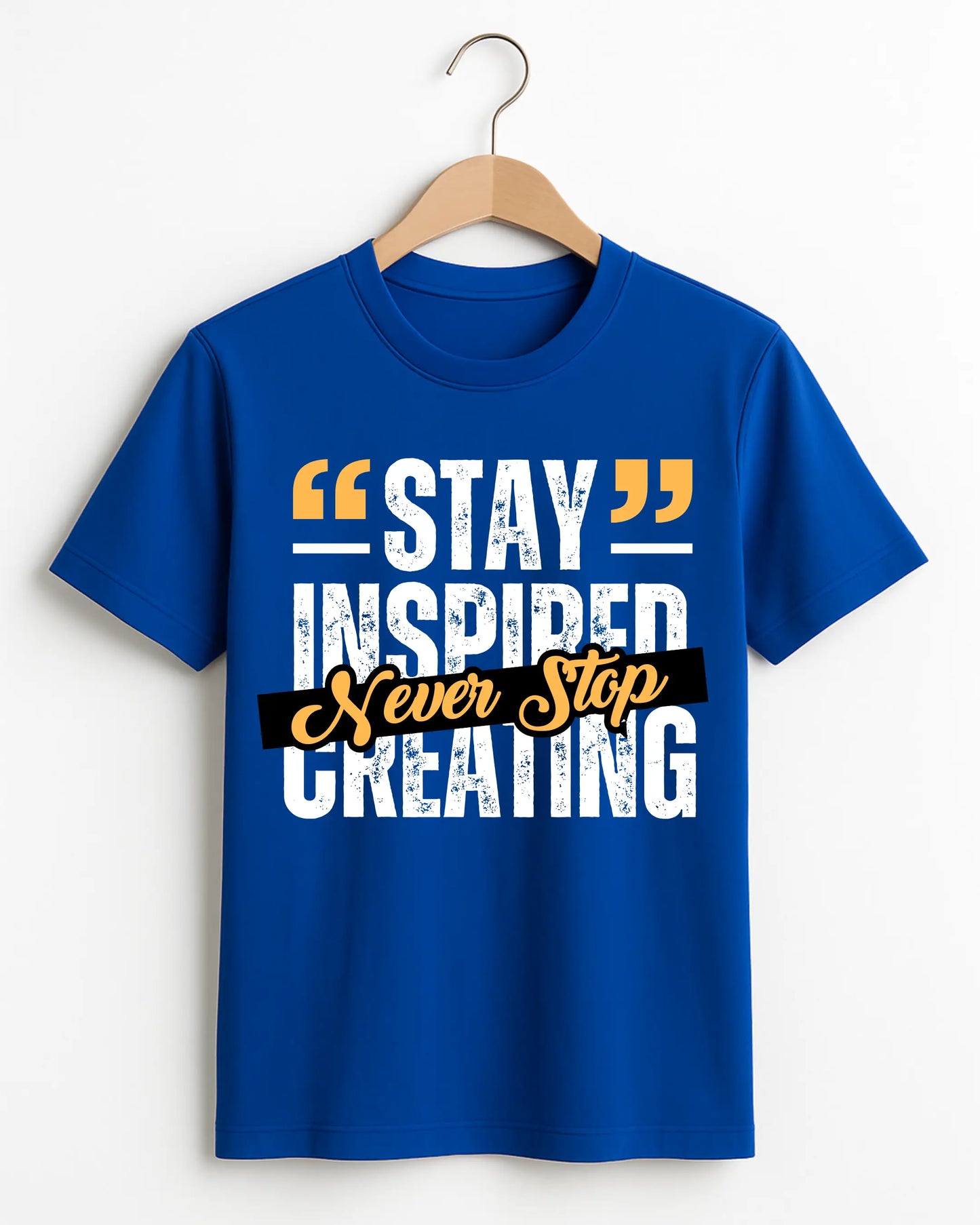 Stay_Inspired_Never_Stop_Creating_Blue_Front_T-shirt