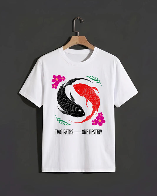 Two_Paths_One_Destiny_White_T-shirt