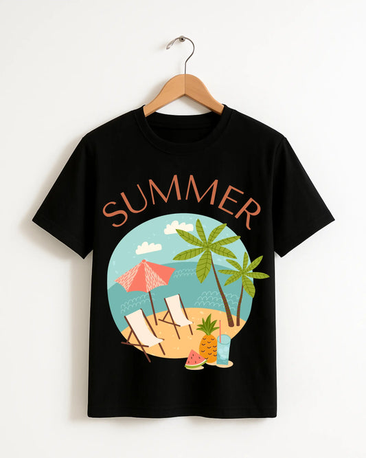 summer_Black_Front_T-shirt