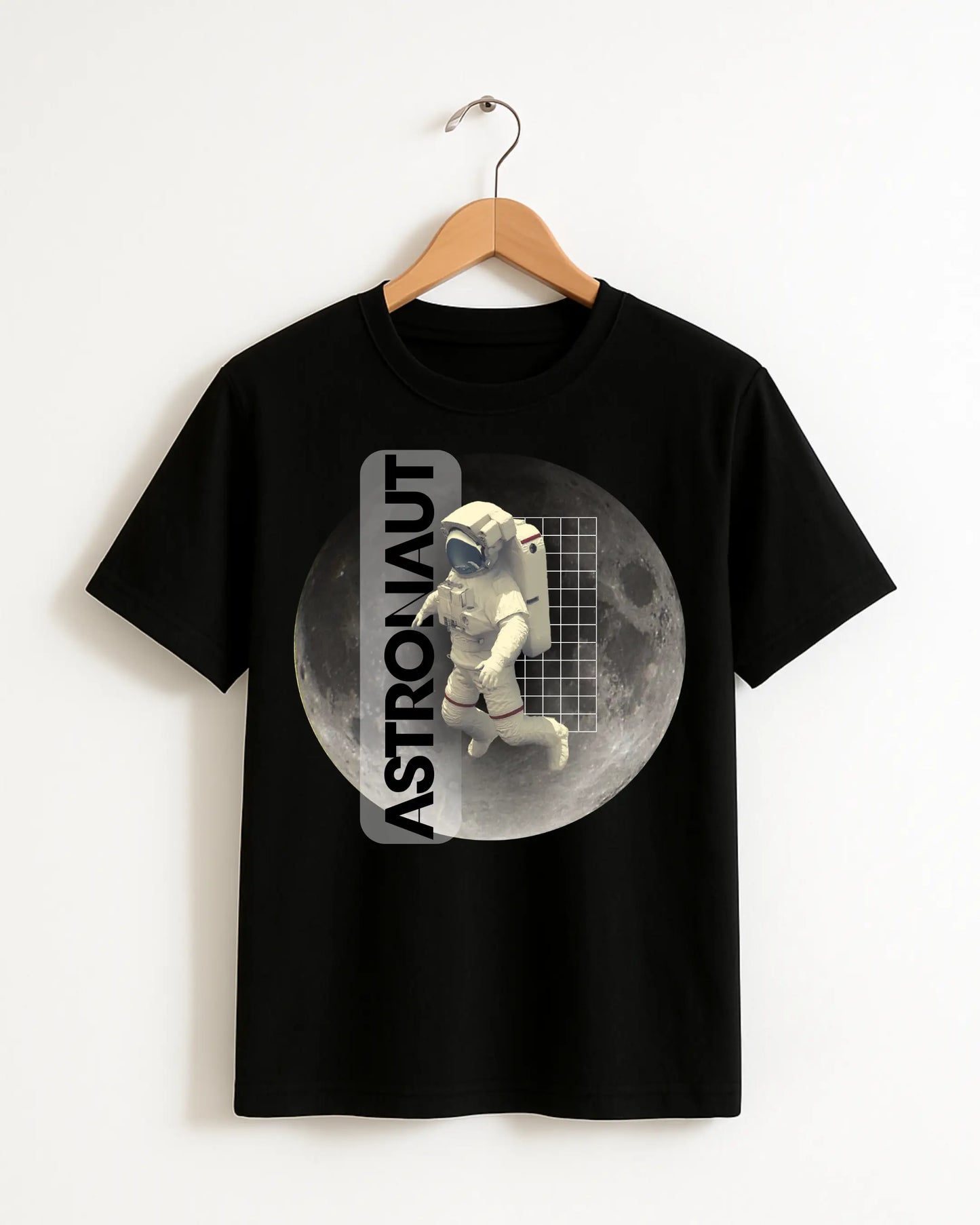 Astronaut_Black_Front_T-shirt