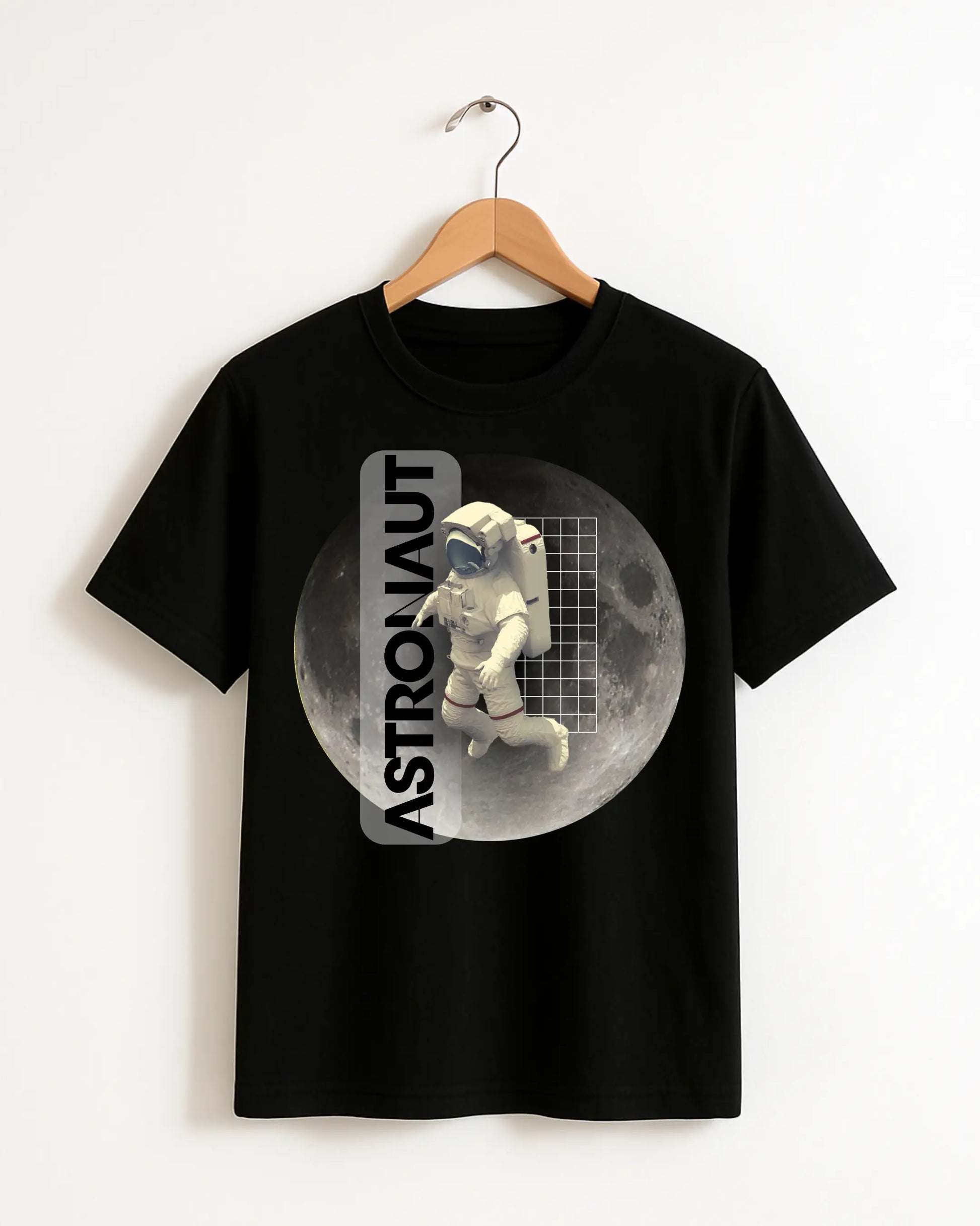 Astronaut_Black_Front_T-shirt