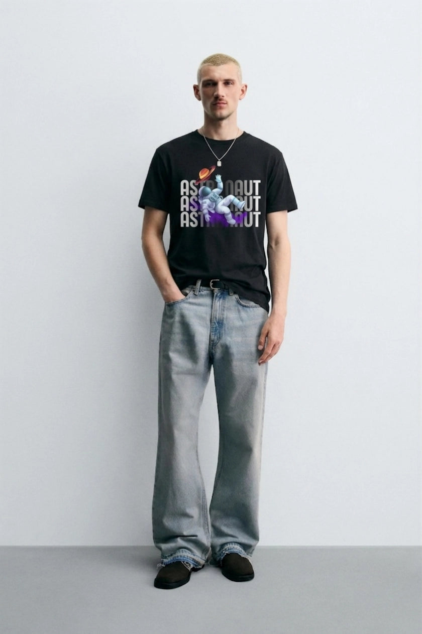 Astronaut_Style_2_Black_Model_T-shirt
