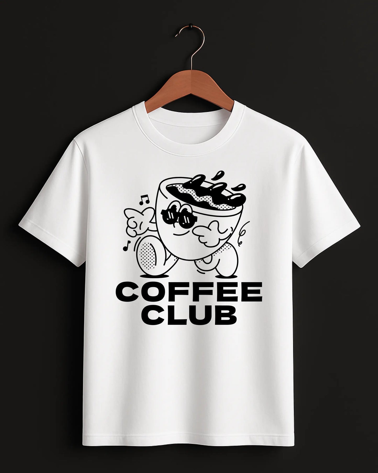 Coffee_Club_Style_3_White_Front_T-shirt