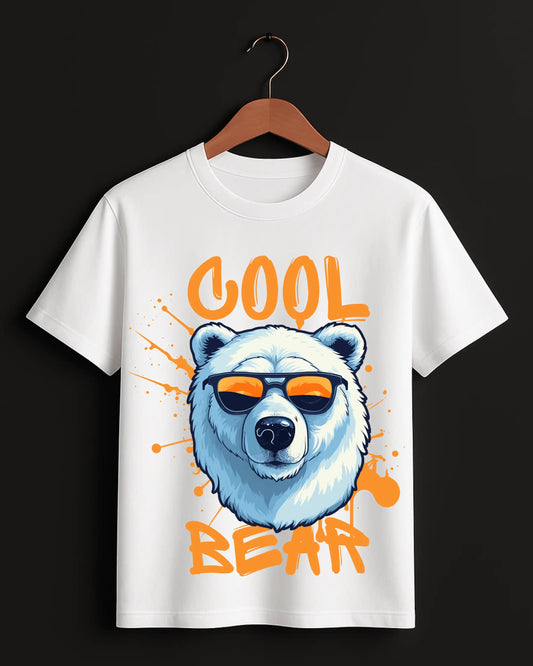 Cool_Bear_White_Front_T-shirt