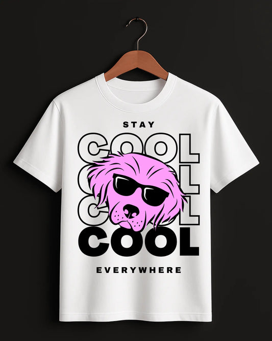 Cool_Dog_White_Front_T-shirt