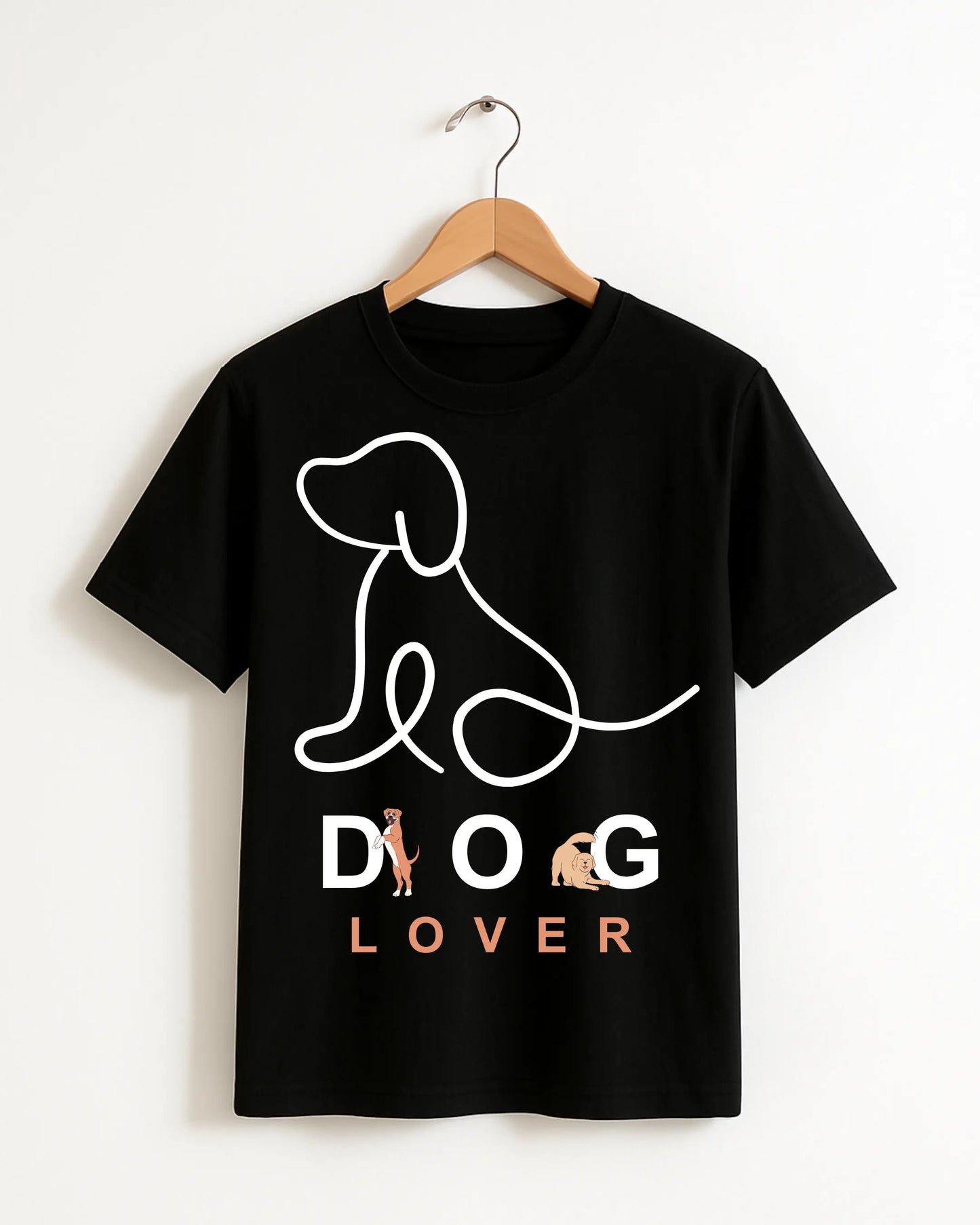 Dog_Lover_Black_Front_T-shirt