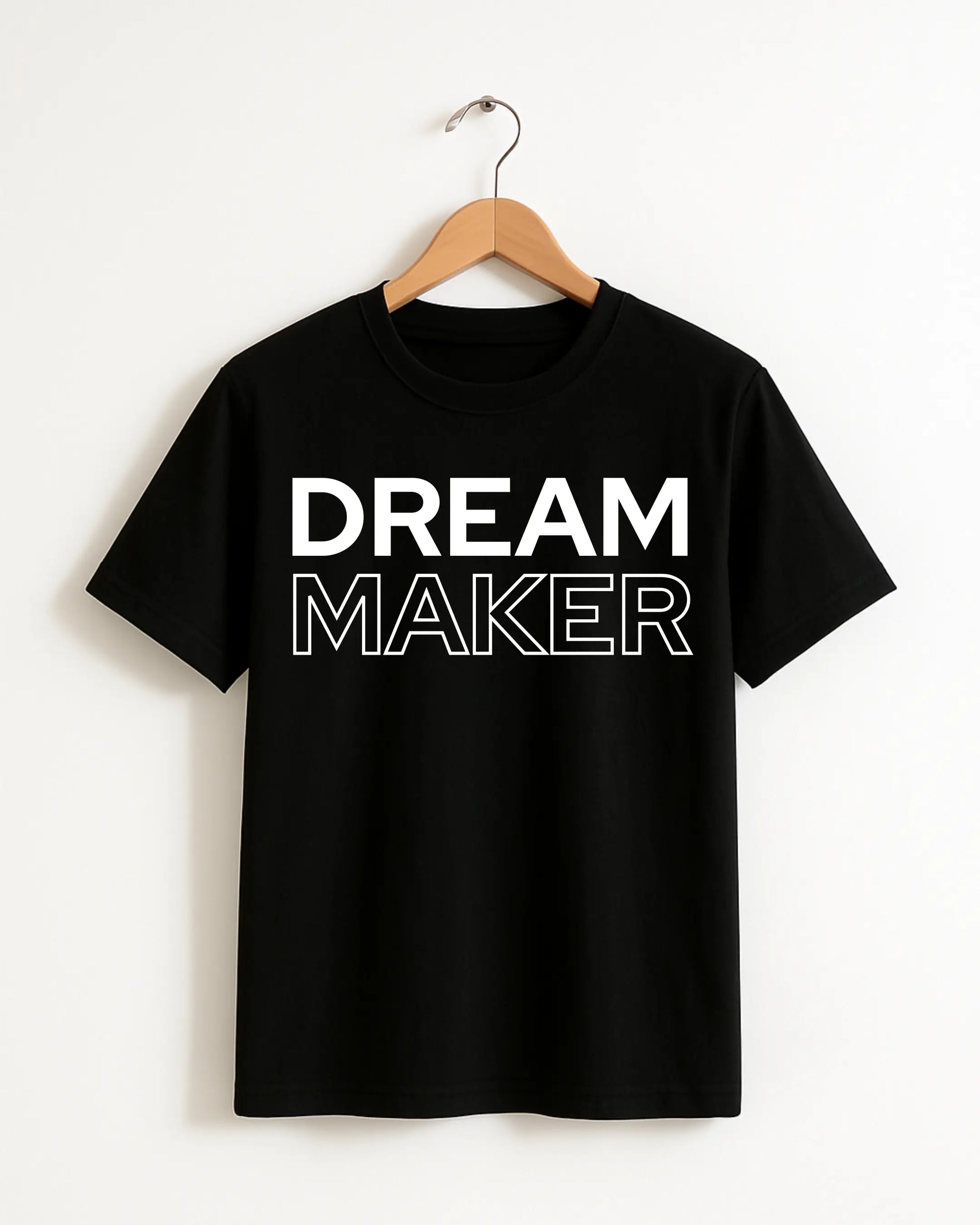 Dream_Maker_Black_Front_T-shirt