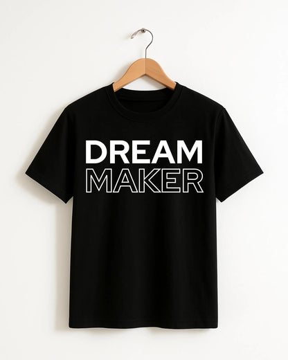 Dream_Maker_Black_Front_T-shirt