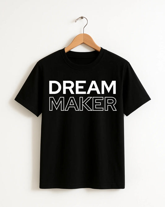 Dream_Maker_Black_Front_T-shirt