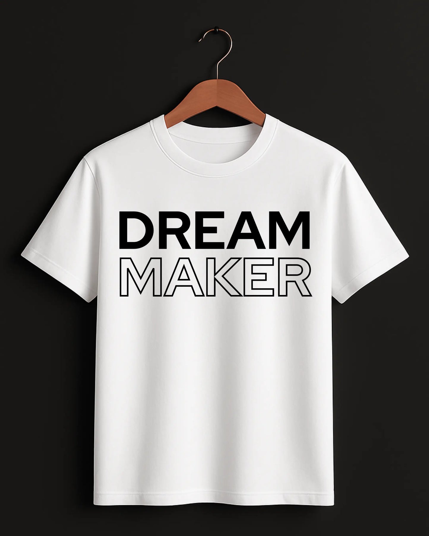 Dream_Maker_White_Front_T-shirt