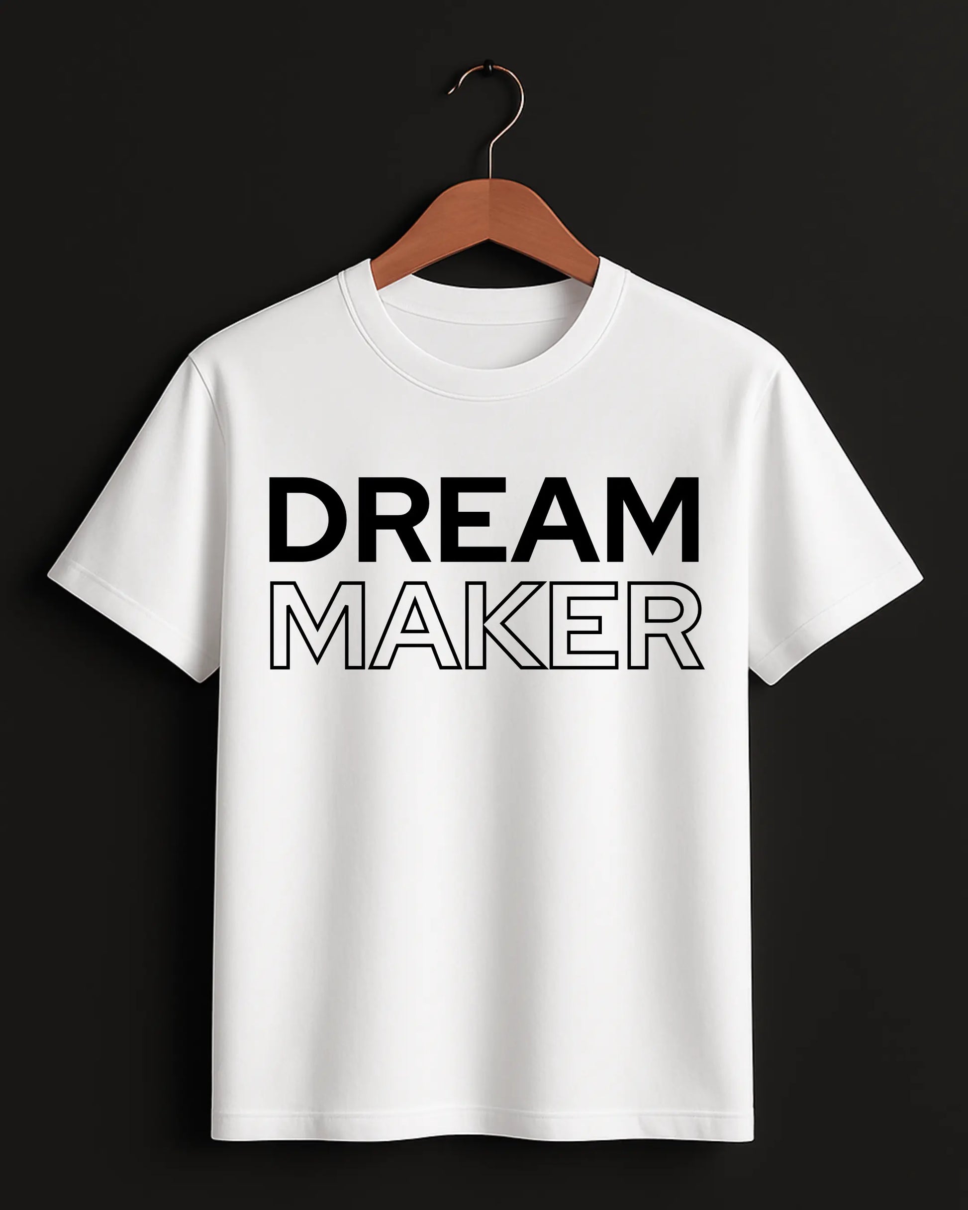 Dream_Maker_White_Front_T-shirt