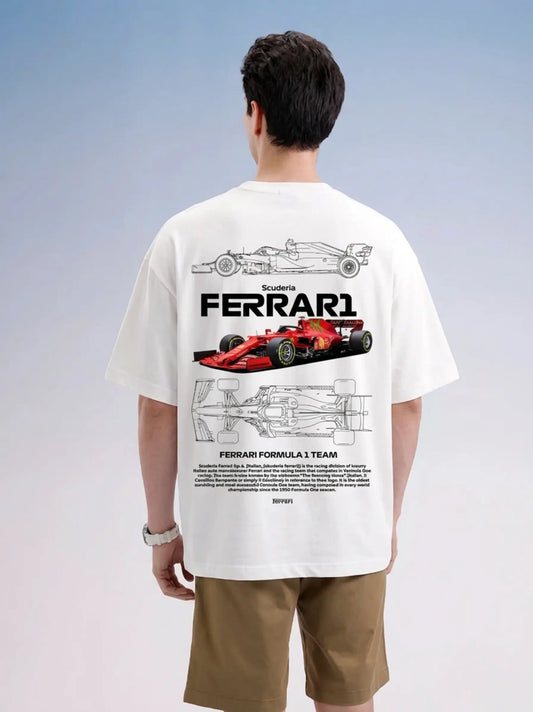 Ferrari_Model_White_Oversized_Back_T-shirt