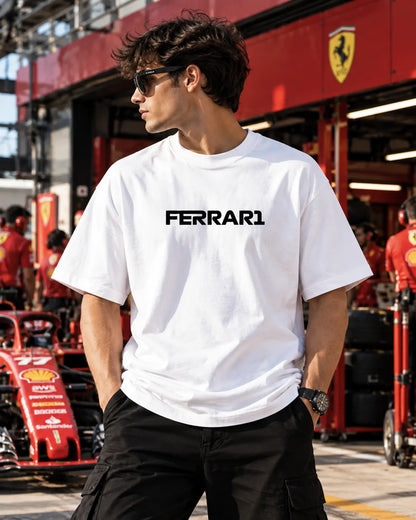 Ferrari F1 Team Oversized Graphic Tee – Shade And Thread