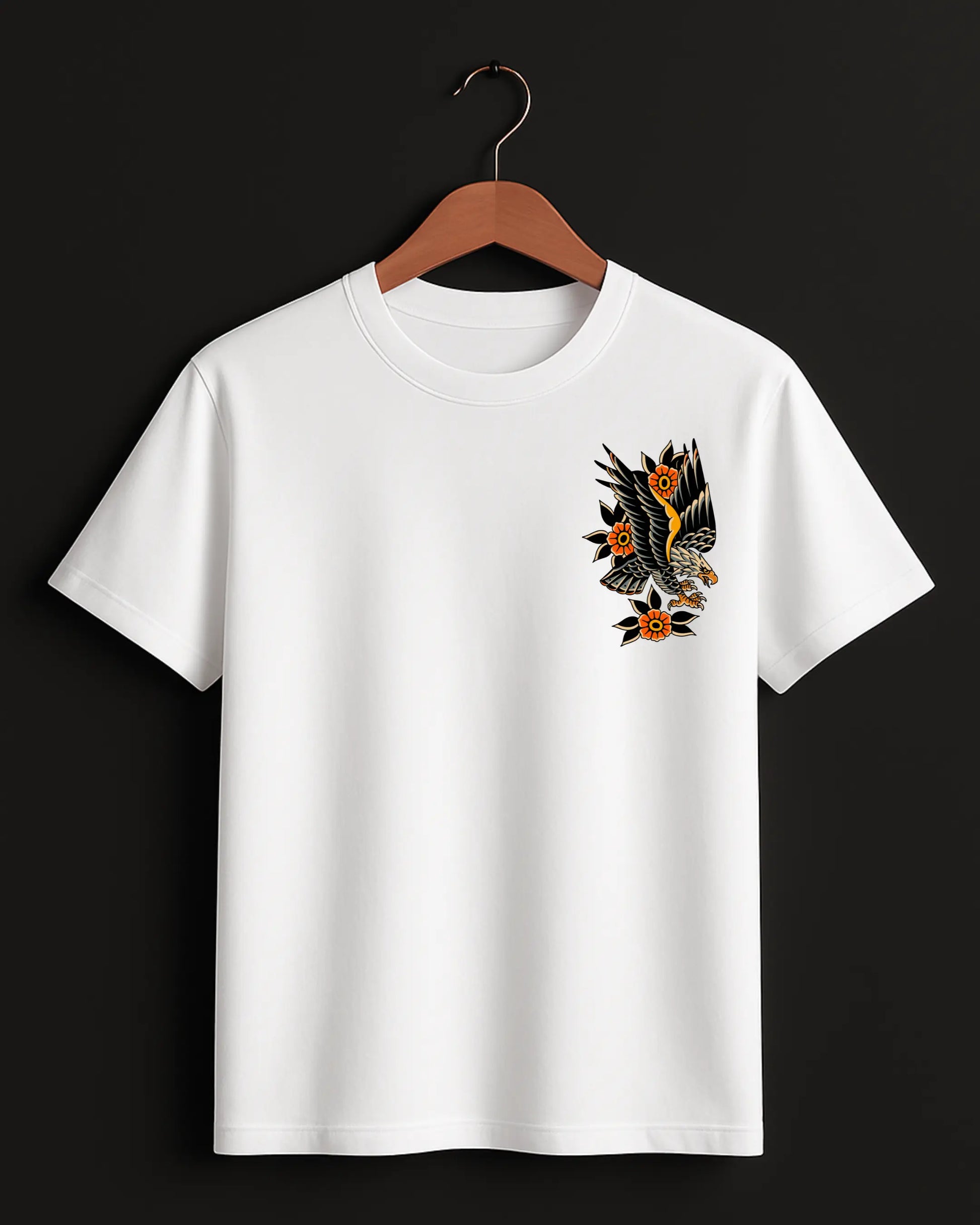 Flying_Eagle_White_Front_T-shirt