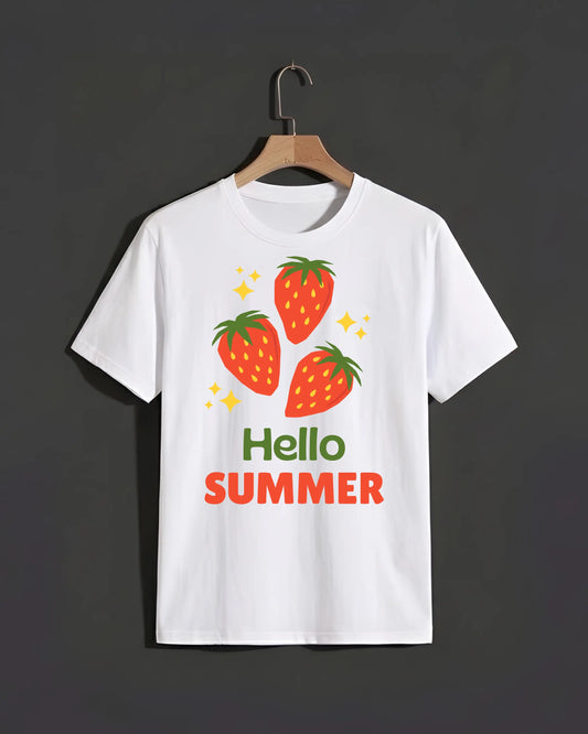 Hello_Summer_White_T-shirt