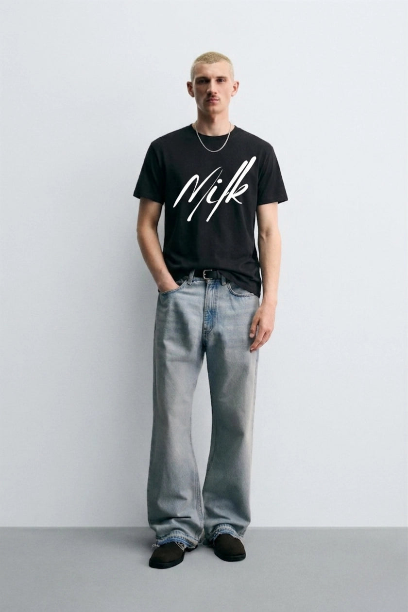 Milk_Black_Model_T-shirt
