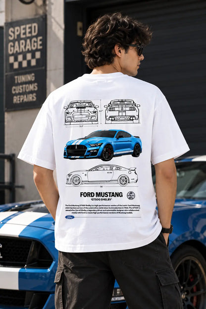 Mustang Oversized Graphic Tee – Shade And Thread
