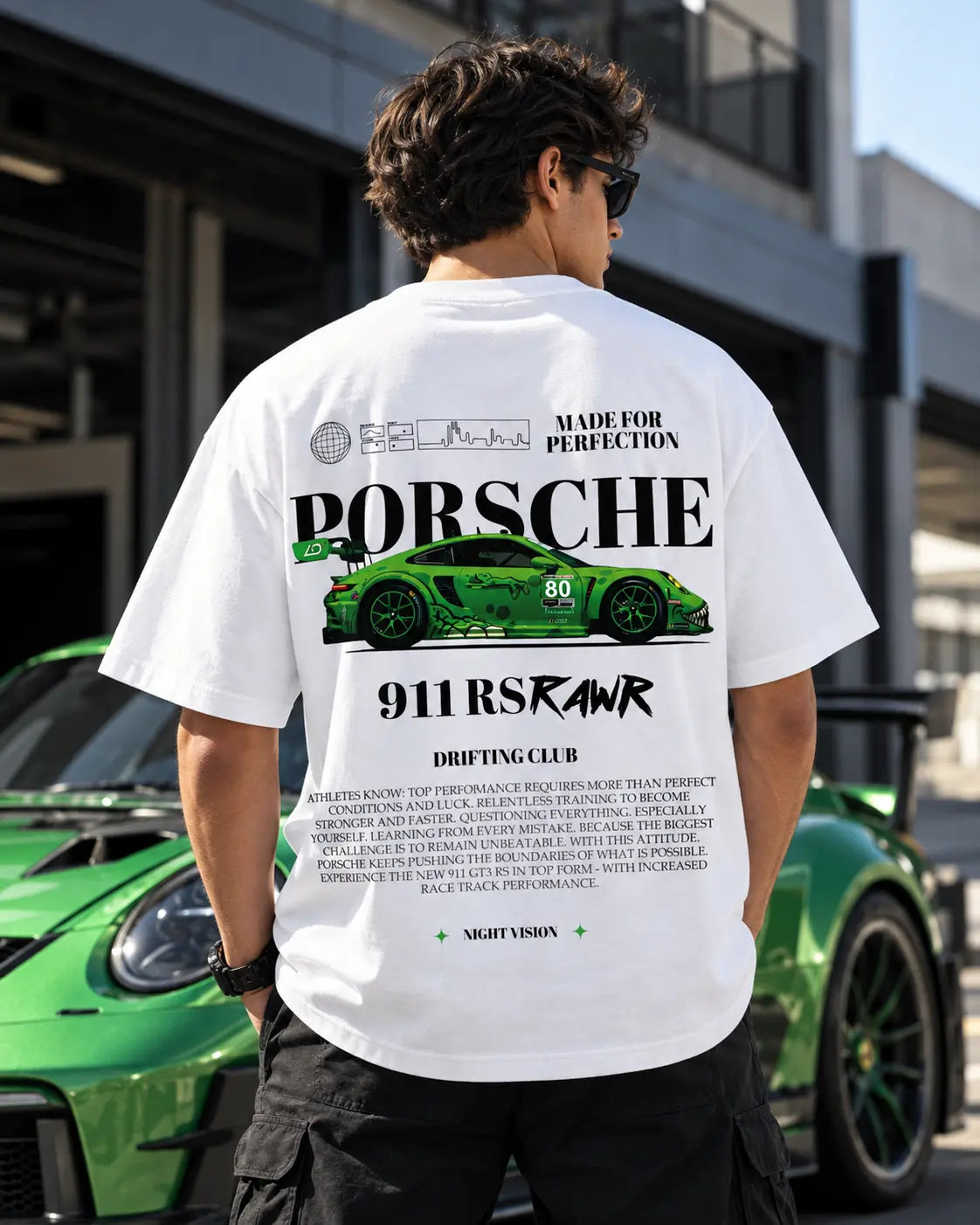 Porsche Oversized Graphic Tee – Shade And Thread