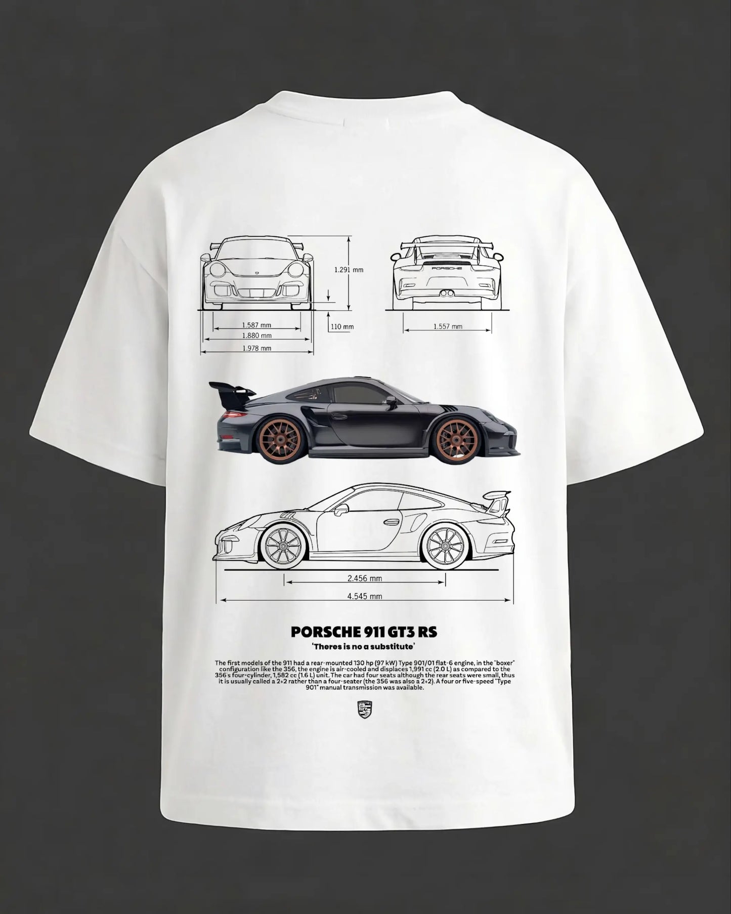 Porsche_White_Oversized_Back_T-shirt