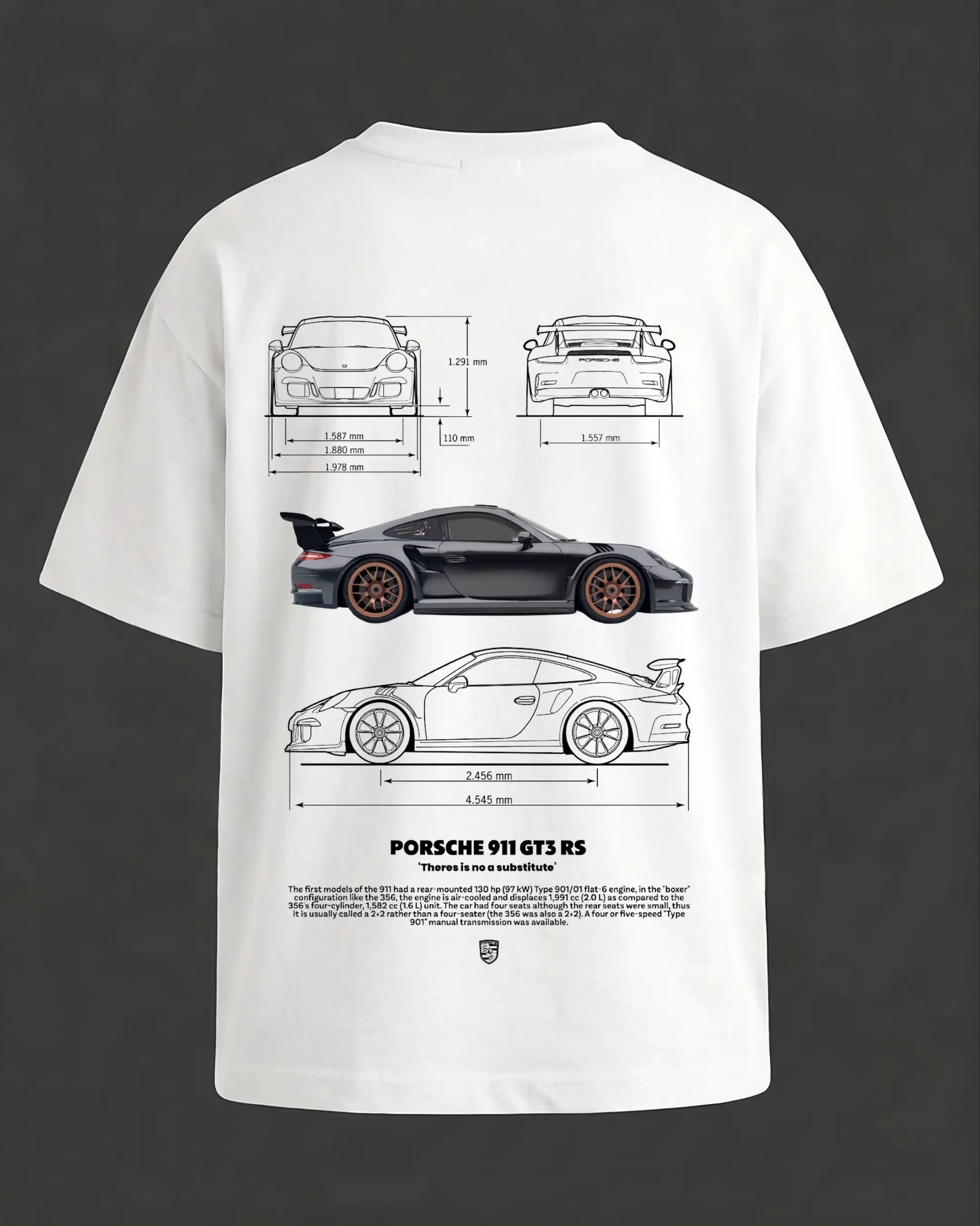 Porsche_White_Oversized_Back_T-shirt