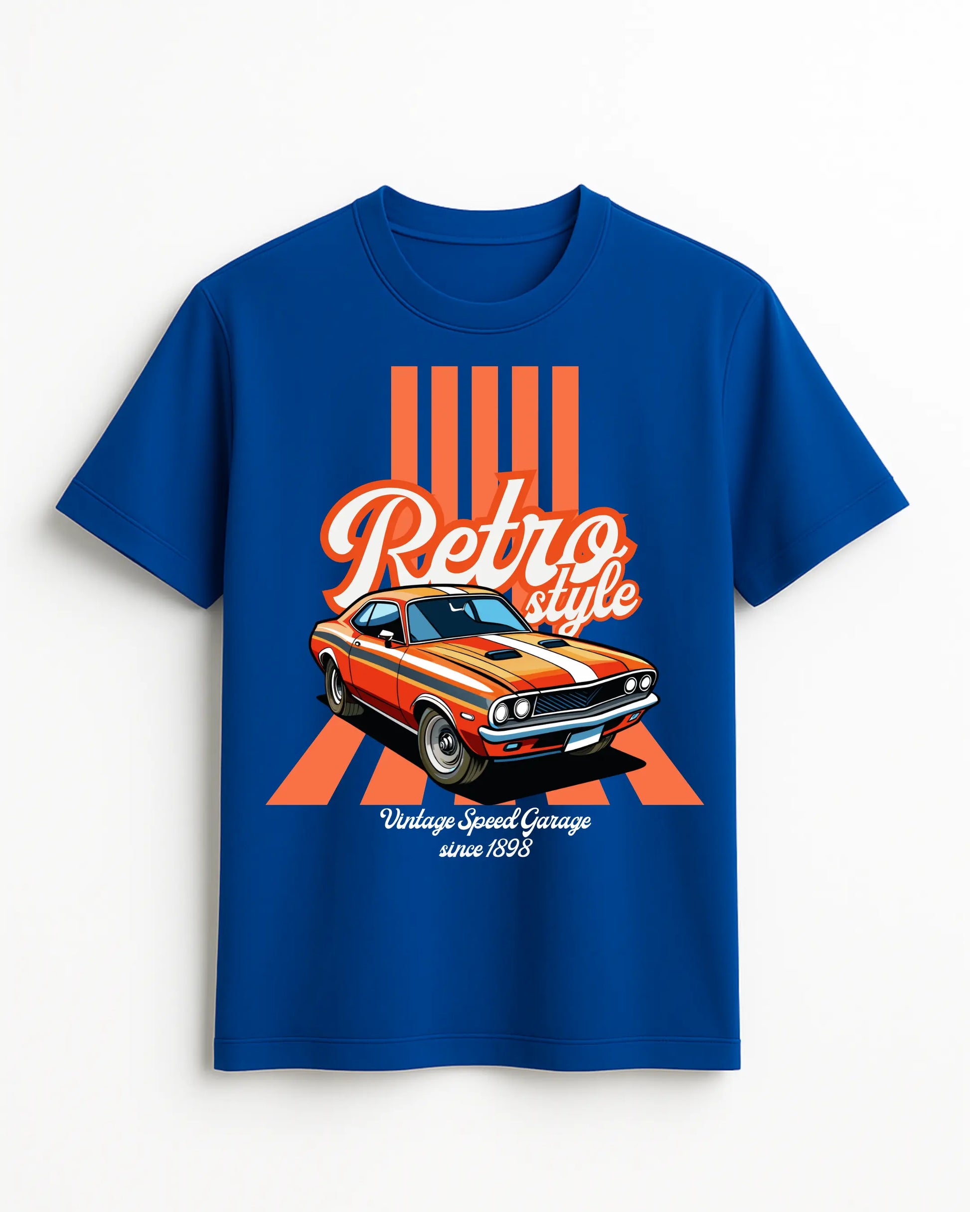 Retro_Style_Blue_Front_T-shirt