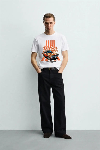 Retro_Style_White_Front_model_T-shirt