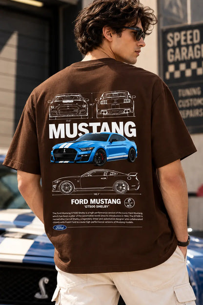 Mustang Oversized Graphic Tee – Shade And Thread