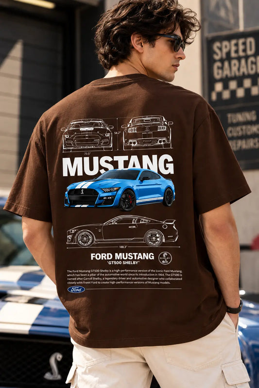 Mustang Oversized Graphic Tee – Shade And Thread