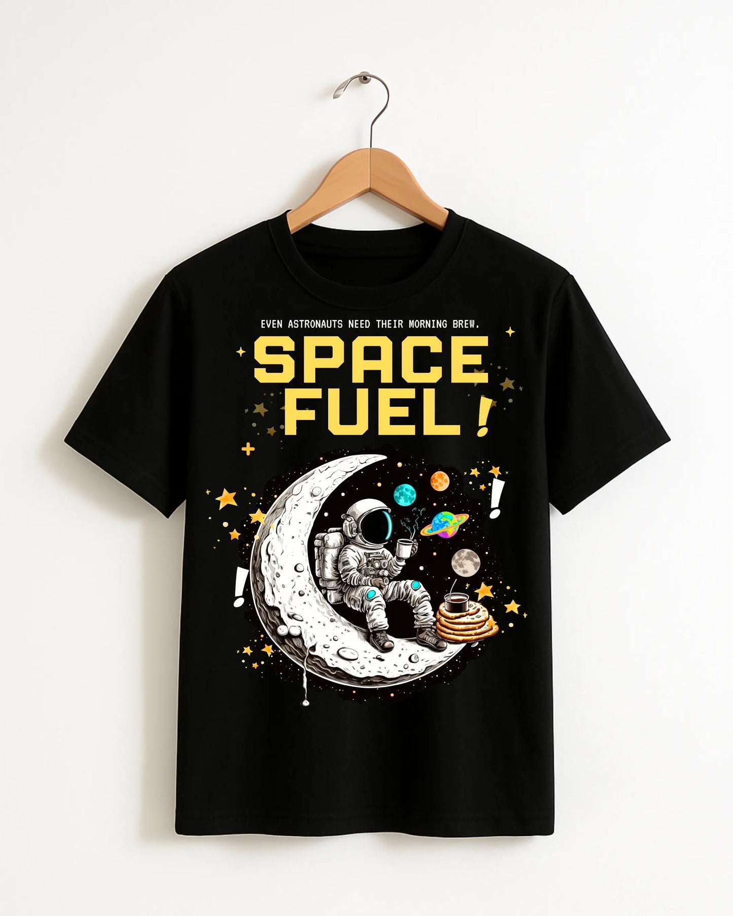 Space_Fuel_Black_Front_T-shirt