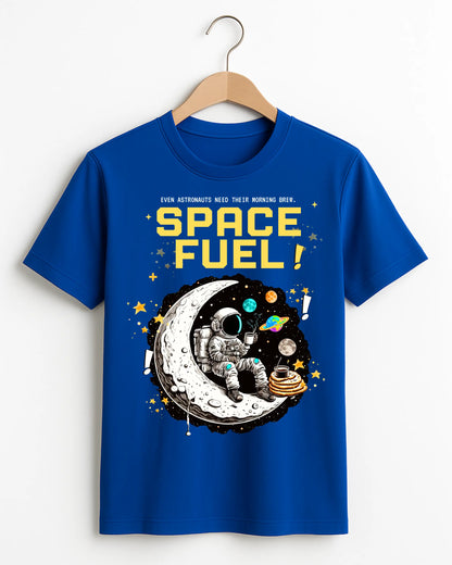 Space_Fuel_Blue_Front_T-shirt