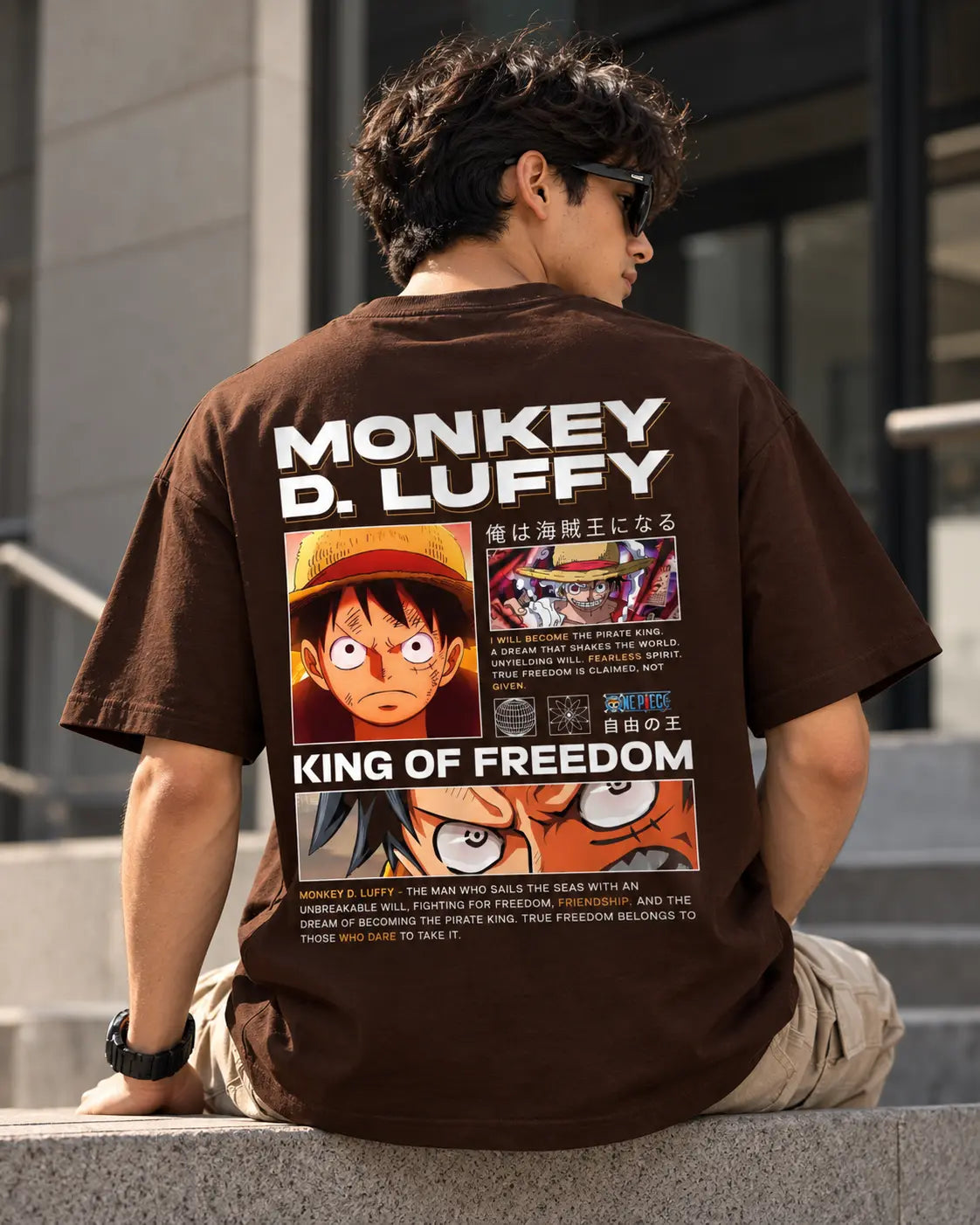 Luffy Oversized Graphic Tee – Shade And Thread