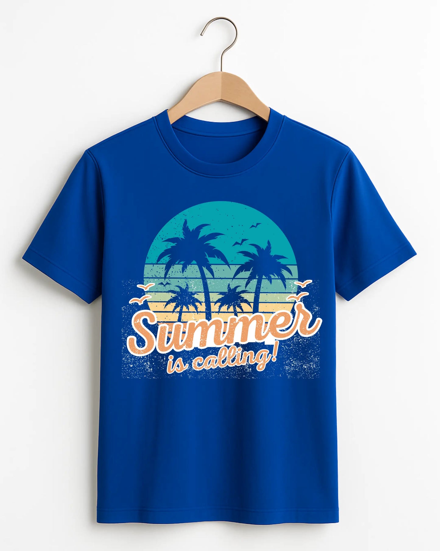 Summer_Is_Calling_Blue_Front_T-shirt