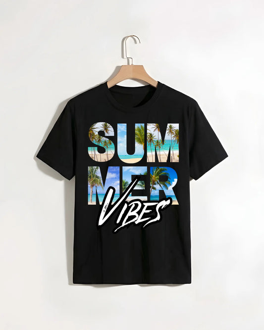 Summer_Vibes_-_Modern_Black_T-shirt