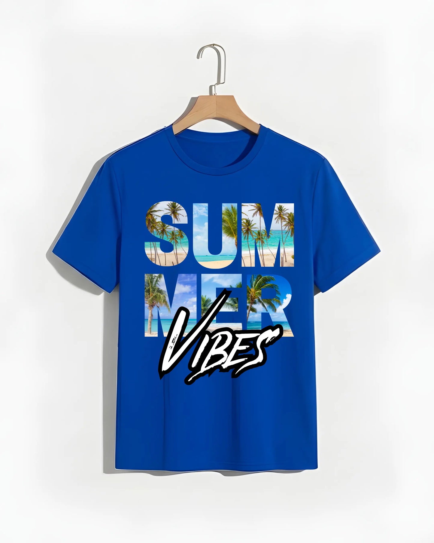 Summer_Vibes_-_Modern_Blue_T-shirt