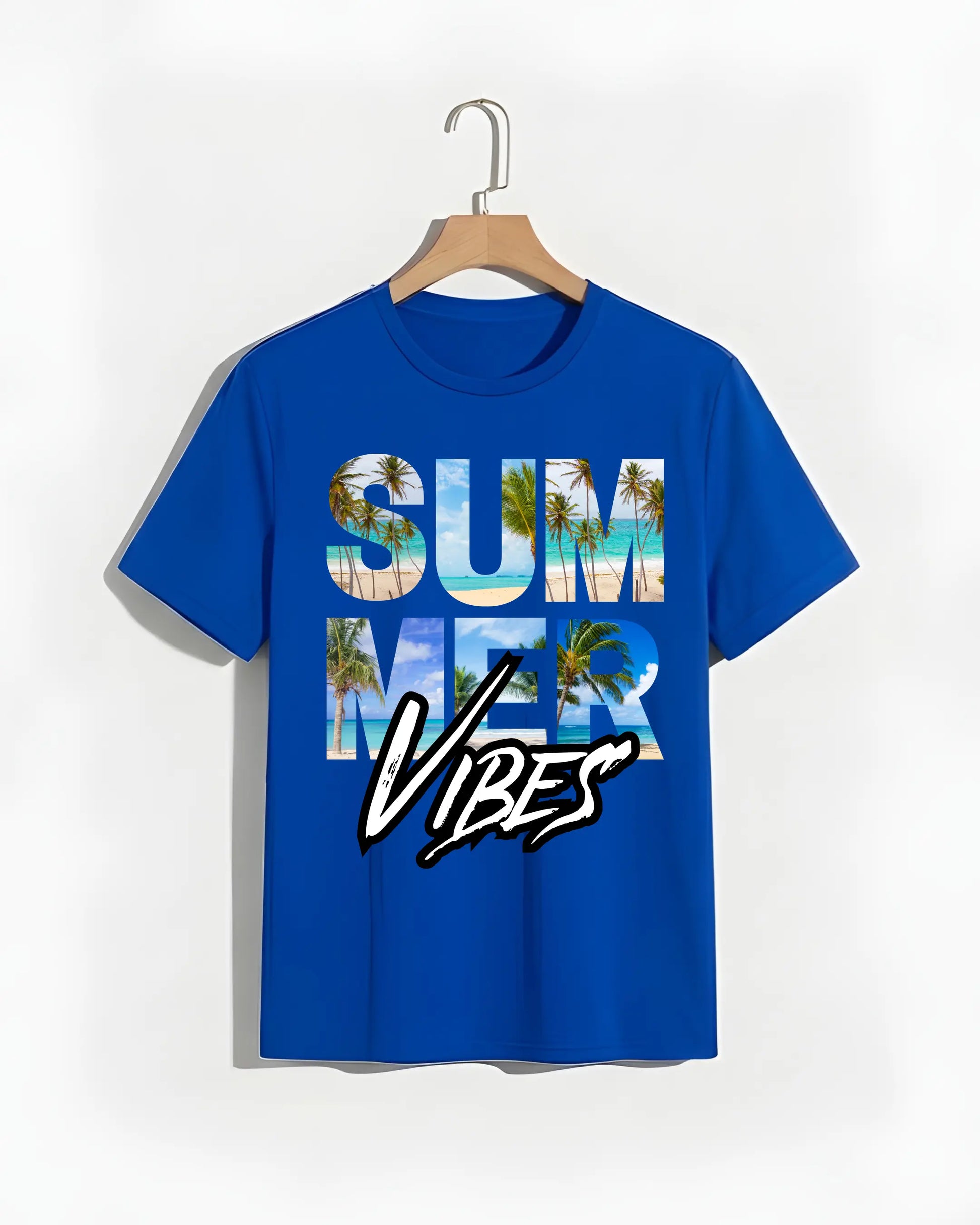 Summer_Vibes_-_Modern_Blue_T-shirt