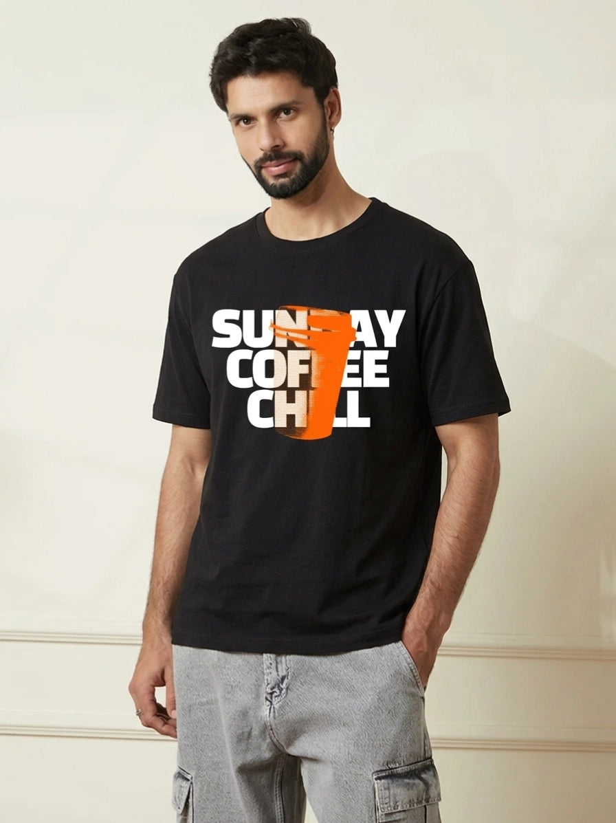 Sunday_Coffee_Chill_Black_Model_T-shirt