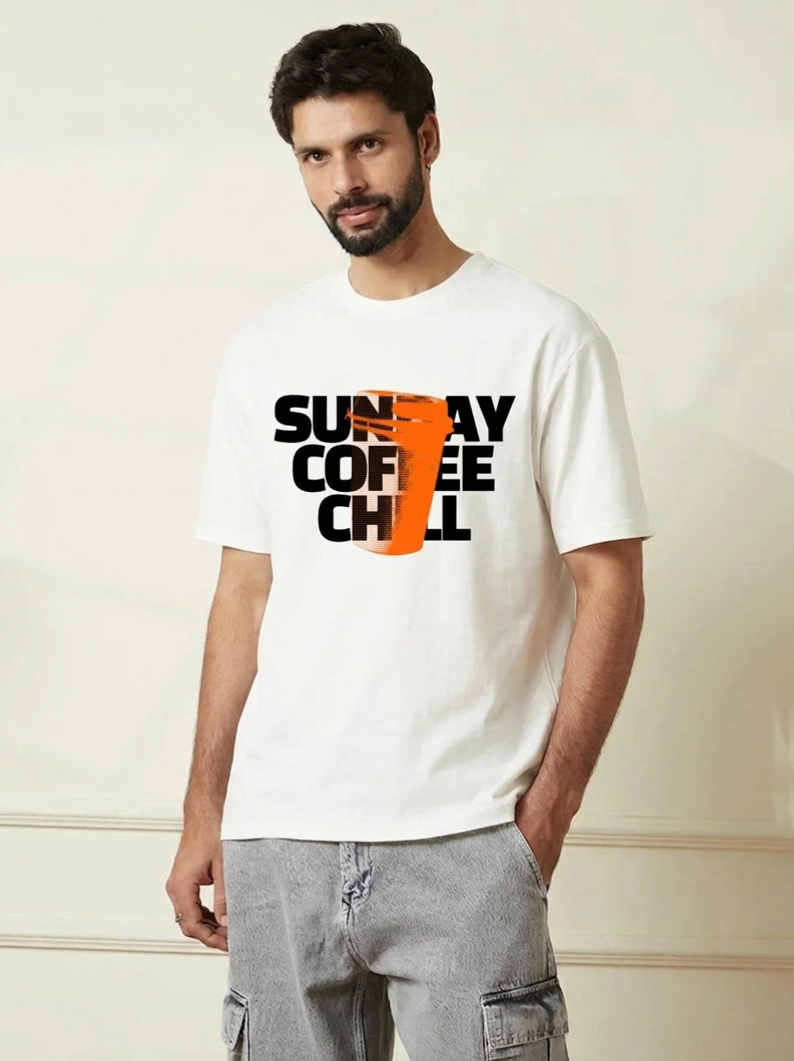 Sunday_Coffee_Chill_White_Model_T-shirt