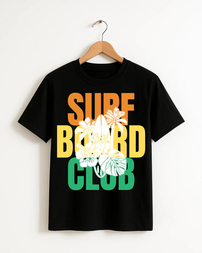 Surf_Board_Club_Black_Front_T-shirt
