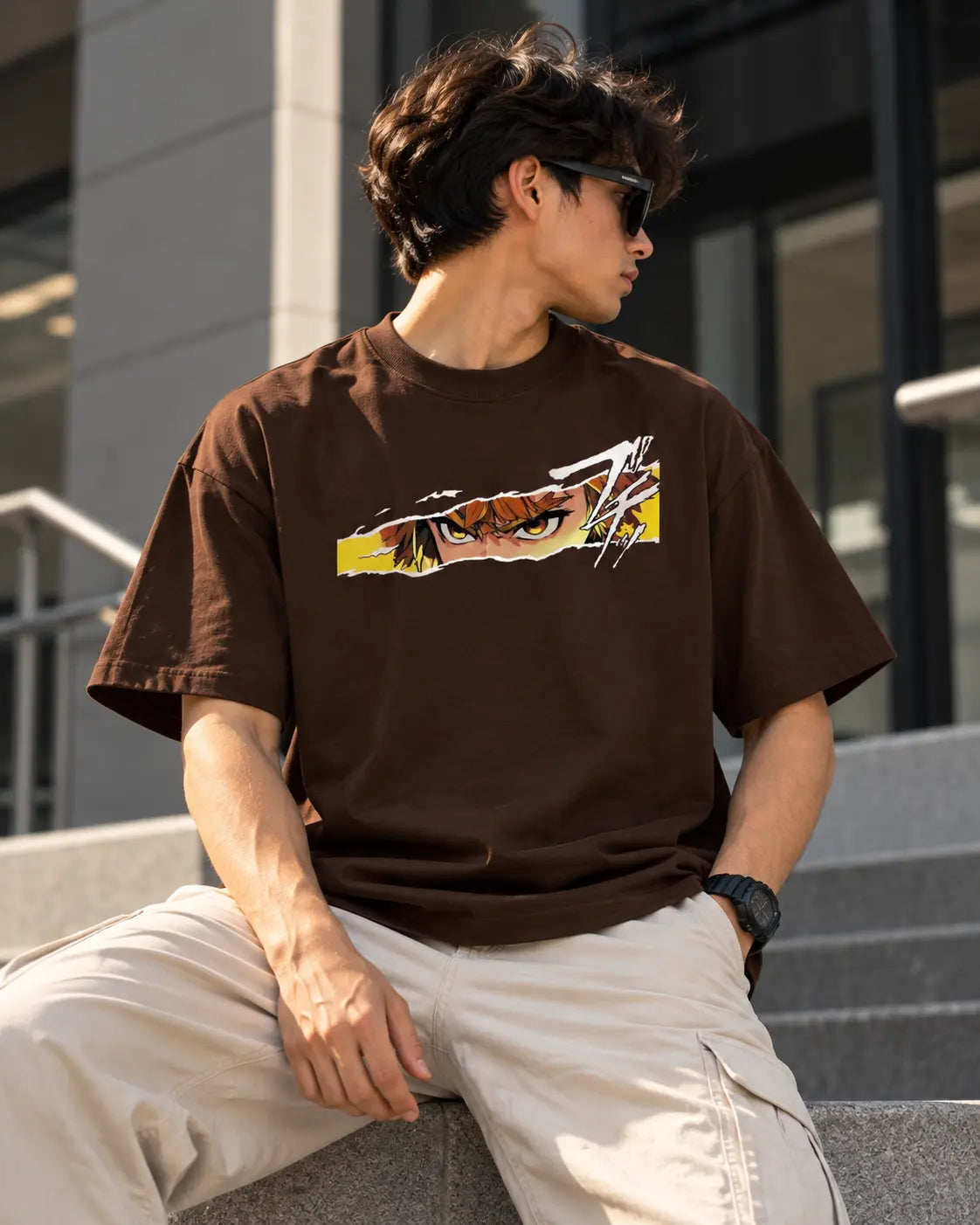 Zenitsu Oversized Graphic Tee – Shade And Thread