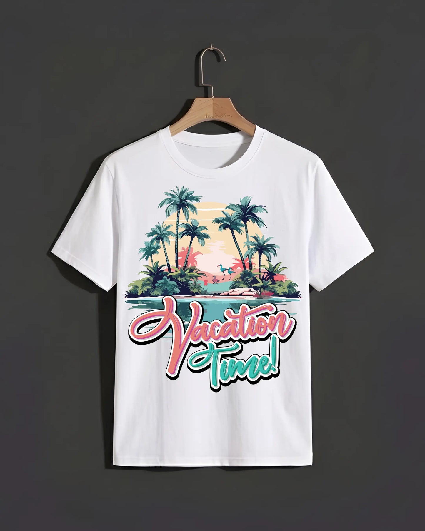 Vacation_Time_White_T-shirt