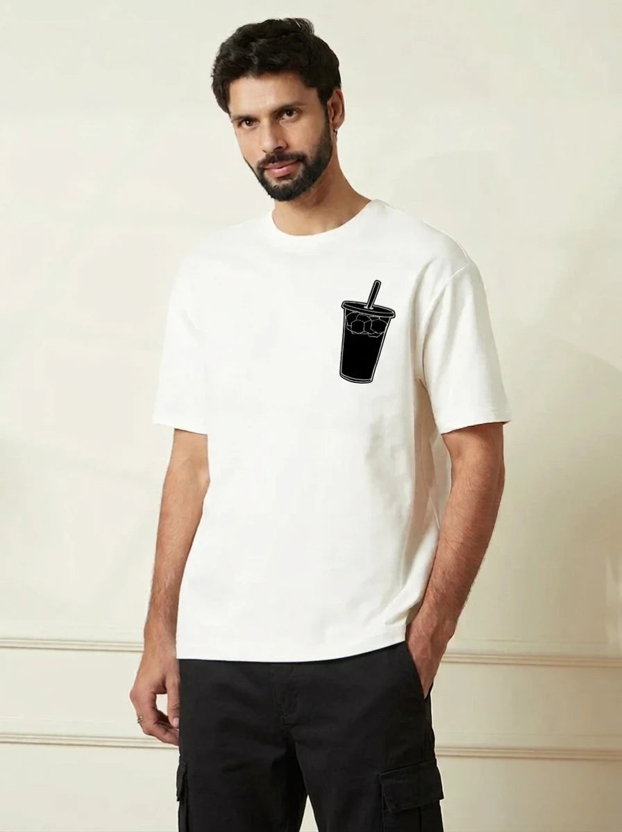 coffee_sipper_White_Front_Model_T-shirt