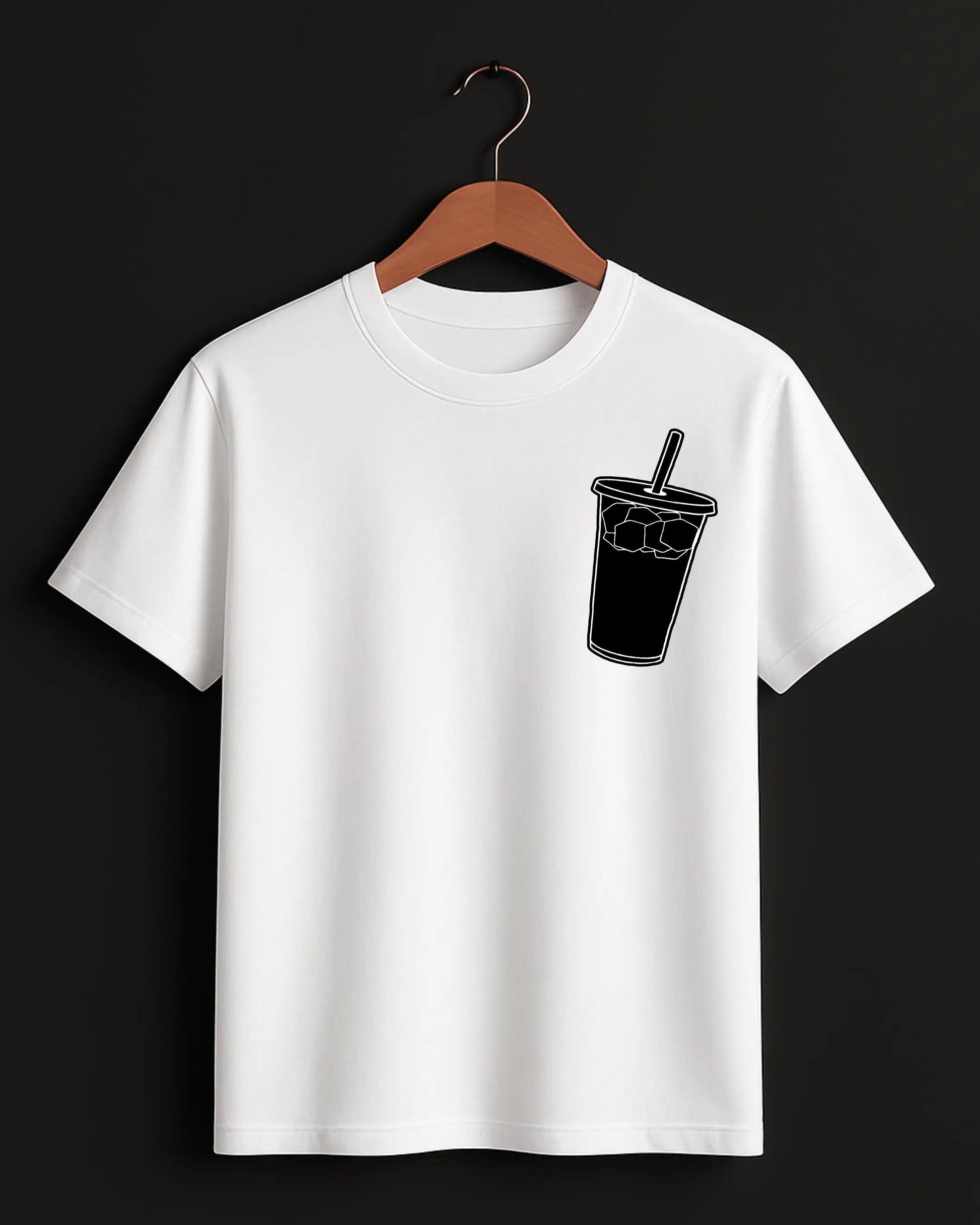 coffee_sipper_White_Front_T-shirt