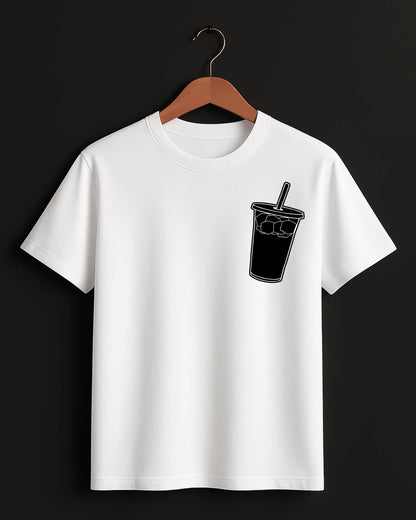 coffee_sipper_White_Front_T-shirt